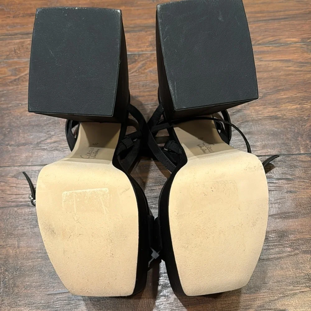 NEW! Circus NY by Sam Edelman Black Mari Strappy Platform Sandal - Size 8.5✈️